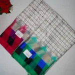 White Special Pochampalli Checks Sarees-MB390
