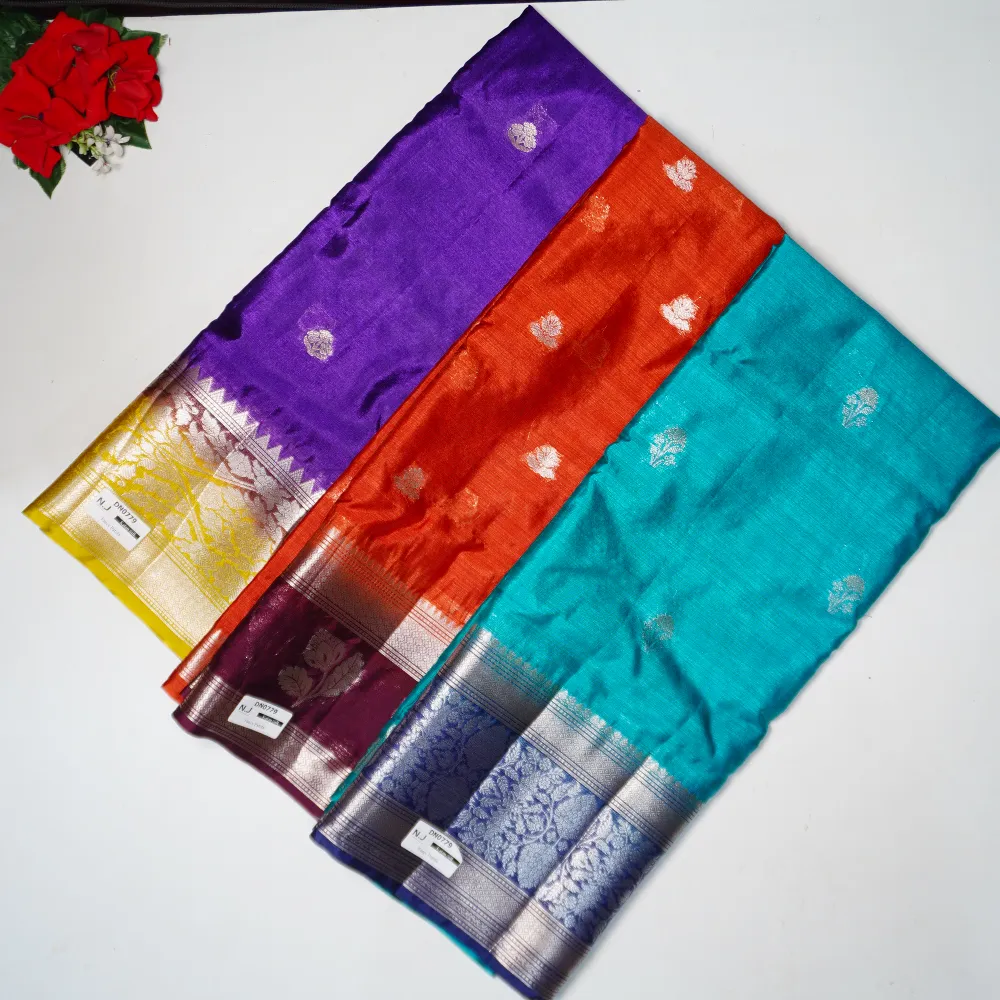 568 (43) Fancy Katan Silk Sarees -MB568 - Image 1