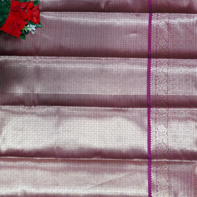 Soft Kanchi Pattu With gap Boprder -MB572 - Image 3
