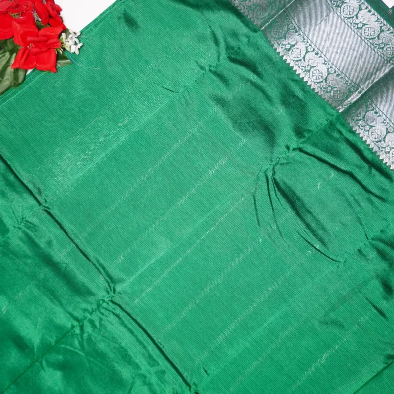 Mangalagiri Plin With Kanchi BorderSarees -MB573 - Image 2