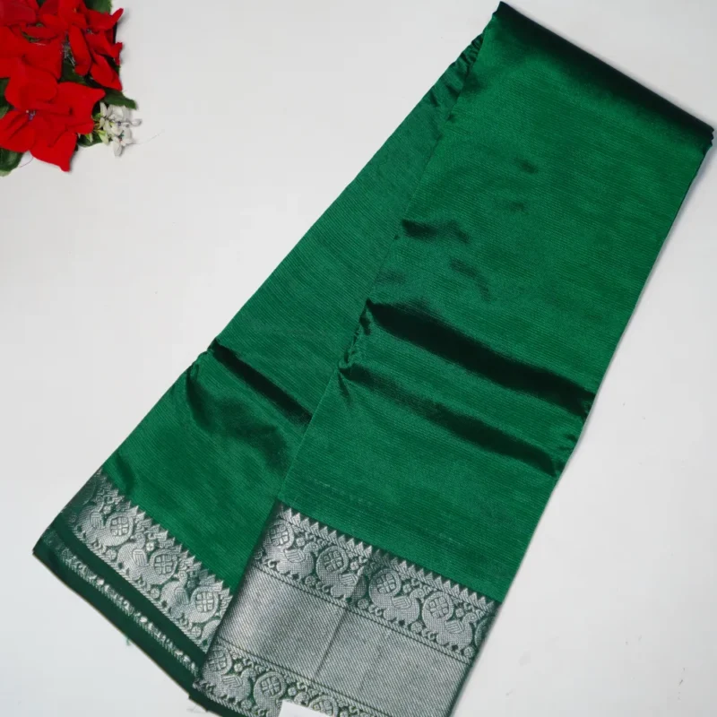 Mangalagiri Plin With Kanchi BorderSarees -MB573 - Image 4