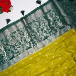 Pure Russian Crape Opposite Boarder Sarees Offer Sale-MB583 - Image 2