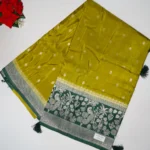 Pure Russian Crape Opposite Boarder Sarees Offer Sale-MB583 - Image 3