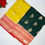 Heavy Green Mango Georgette Sarees -MB584