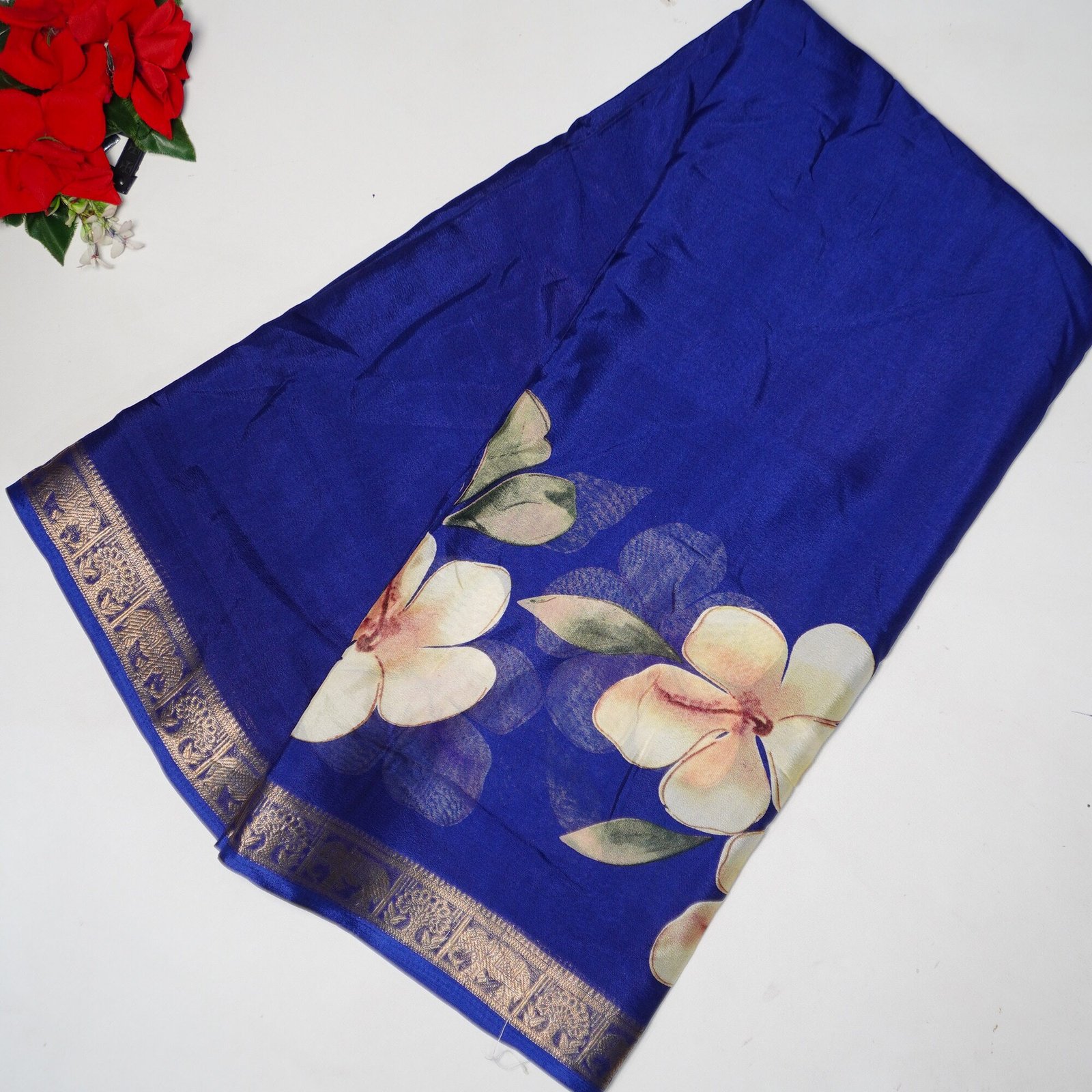 790 (2) Ink Blue Splecial Mangalagiri Georgette -MB790 - Image 1
