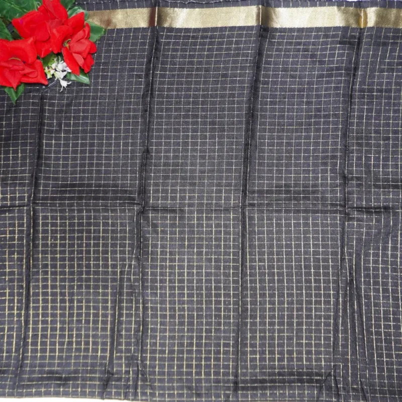 Mangalagiri Checkes  Dark Pink To Black -MB791 - Image 3