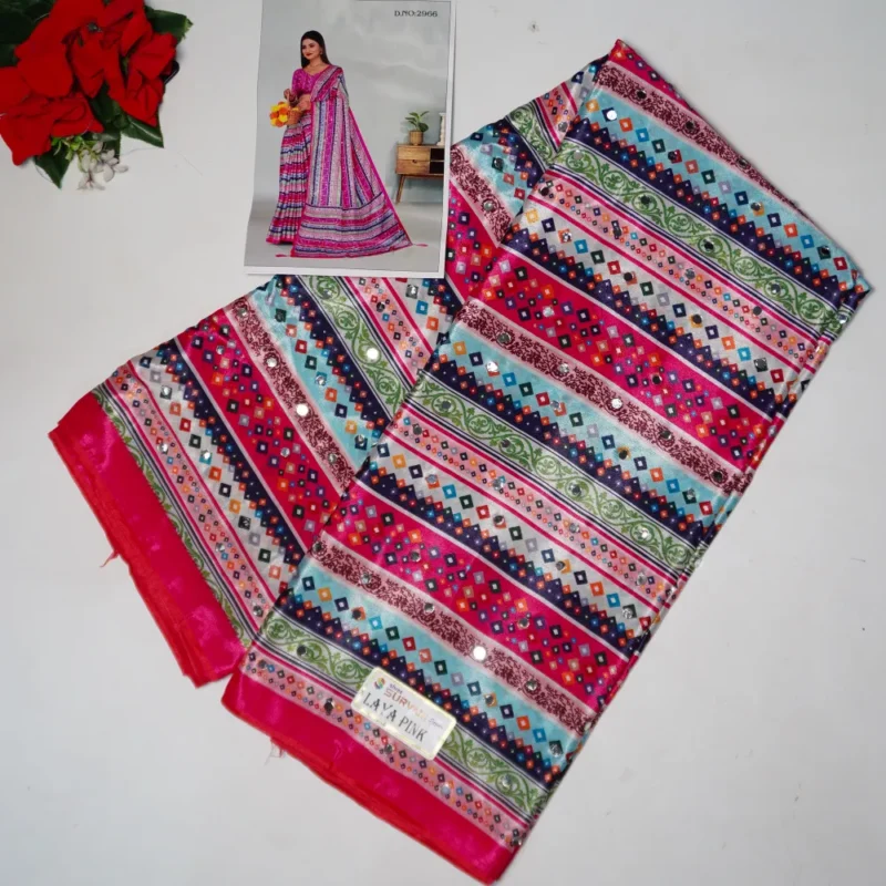 Laya Inspired Mirror Sarees -MB793 - Image 3