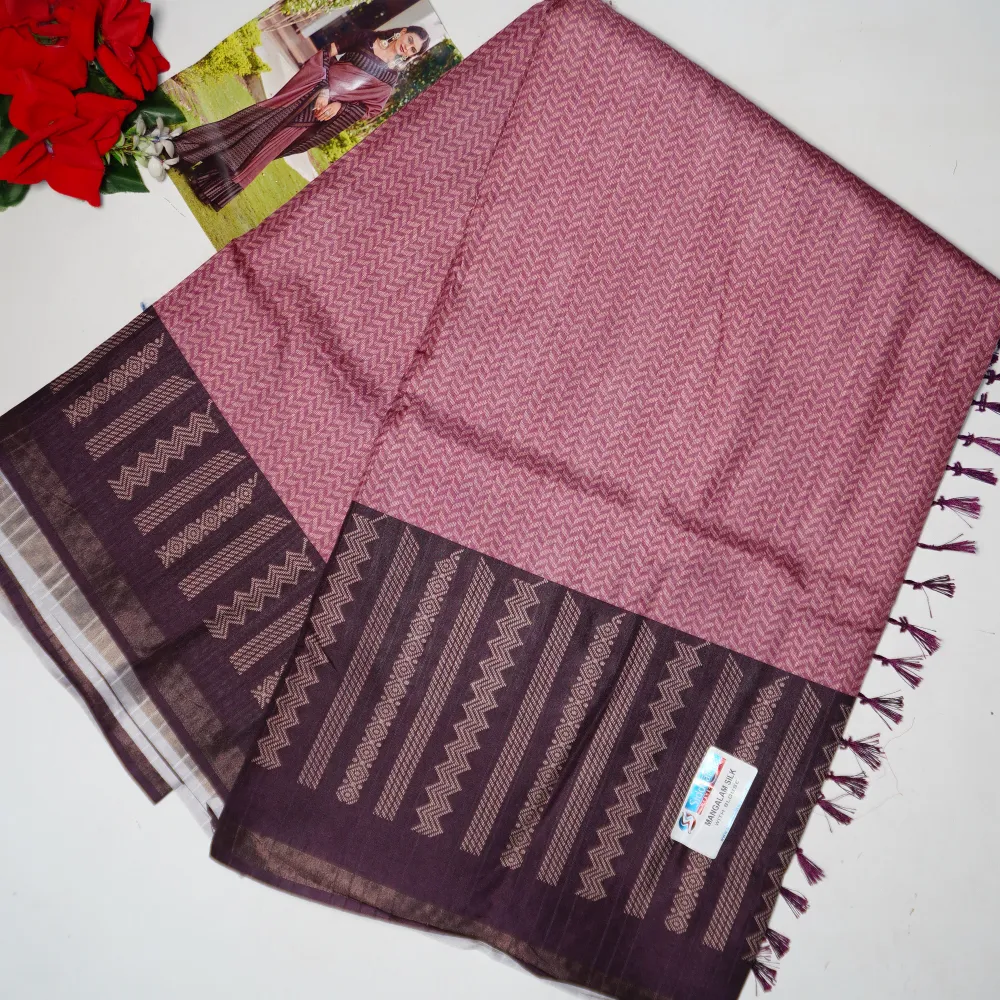 797 (2) Brown special Warm Silk Sarees -MB797 - Image 1