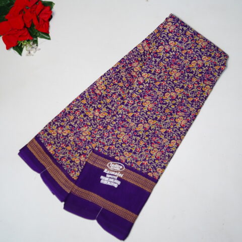 Zara Gap Border Purple Saree