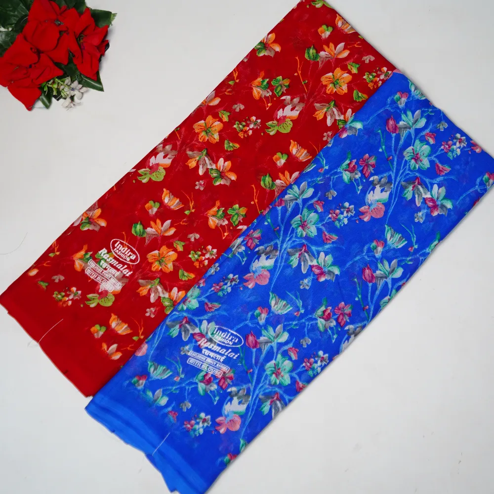 809 (8) Zara daily Ware Sarees -MB809 - Image 1