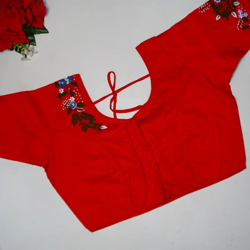 Cotton Silk Hand Work Blouses -MB010 - Image 2