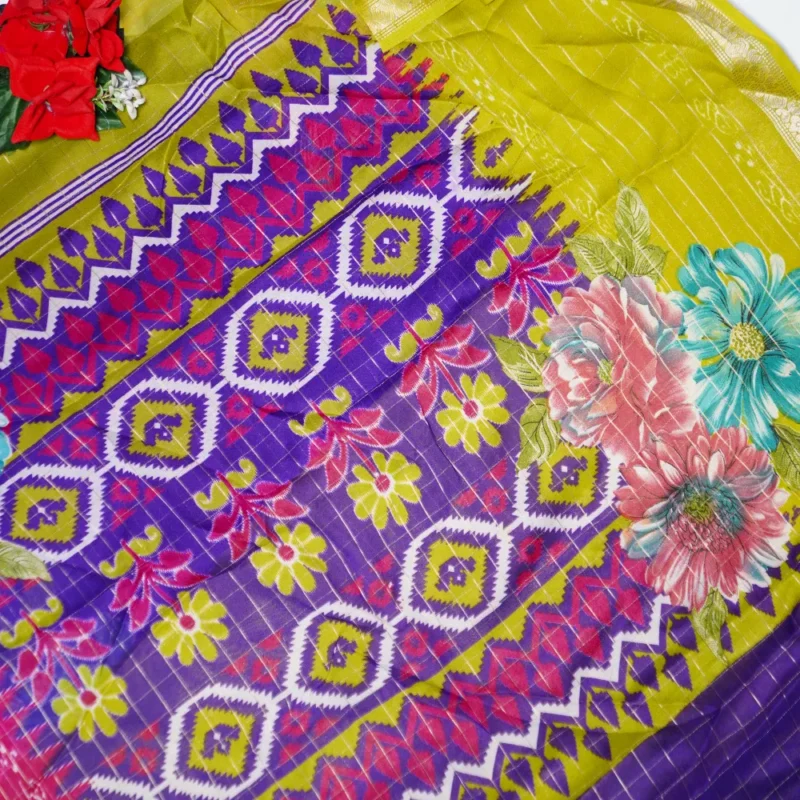 Kalanjali Silk Georgette GGanga Jamuna Sarees -MB382 - Image 3