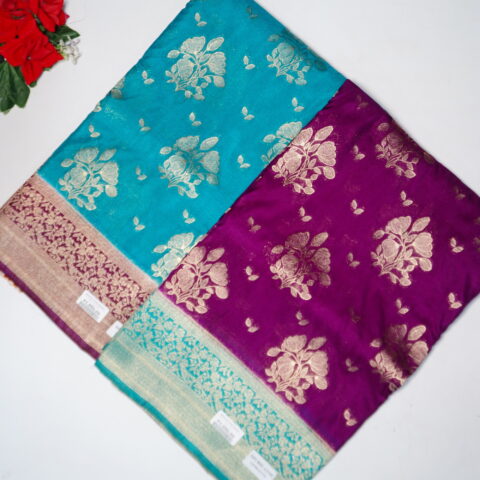 Benarus Green Mango Georgette Sarees -MB577
