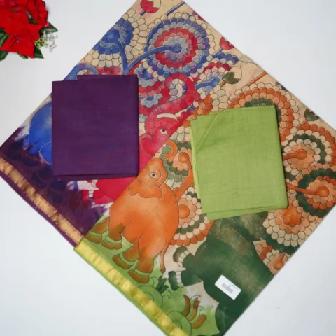 Kalamkari Munga Kota Sarees