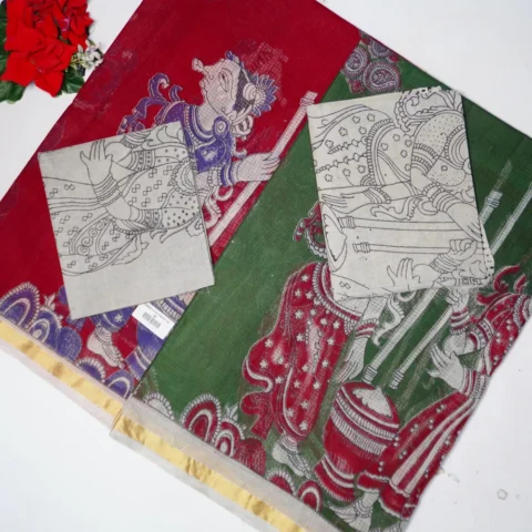 Munga Kalamkari Kota Sarees