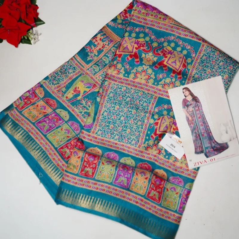 Laya Deasigner Special Kalanjali Georgette Sarees-MB401 - Image 4