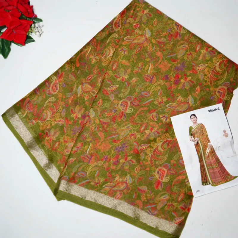 Primium Kalamkari Georgette Sarees-MB403 - Image 4
