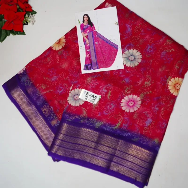 Premium Georgette Sarees -MB406 - Image 4