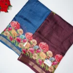 Mangalagiri Checkes Georgette Sarees -MB408
