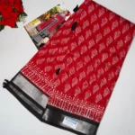 Siddanth Black And Red Sepecial Sarees -MB412 - Image 4