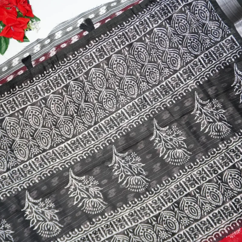 Siddanth Black And Red Sepecial Sarees -MB412 - Image 3