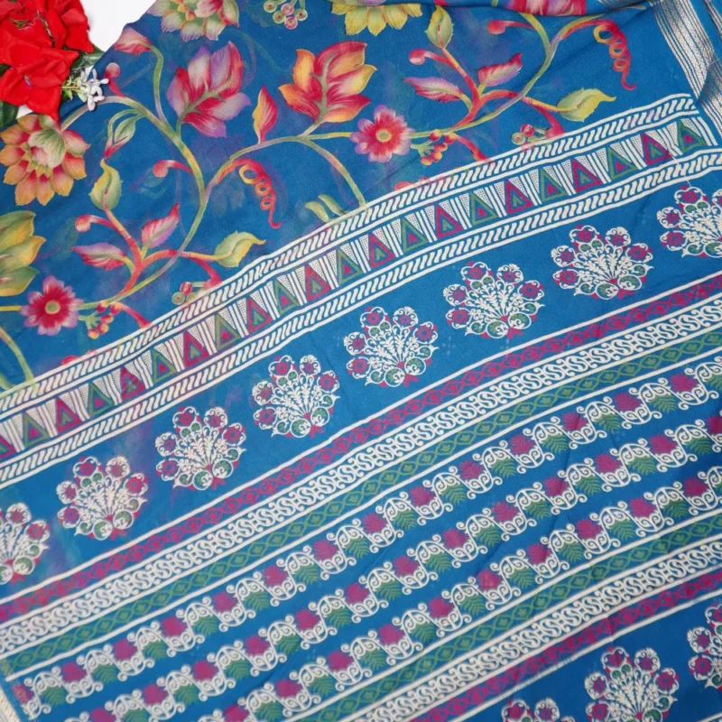 Kalanjali Silk Georget Sarees -MB422 - Image 2