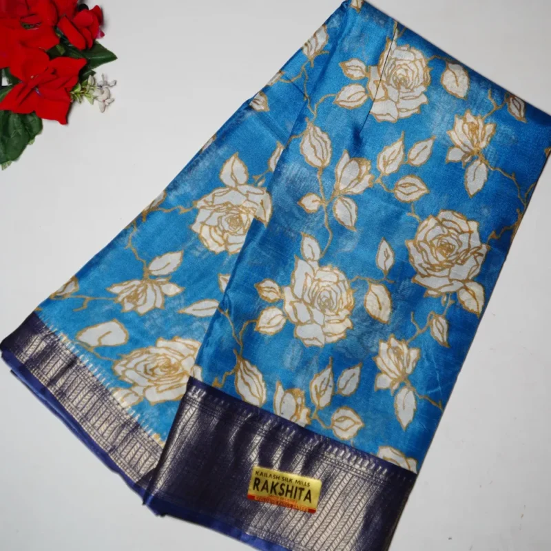 Dola Silk Pastel Colour Sarees  -MB424 - Image 3