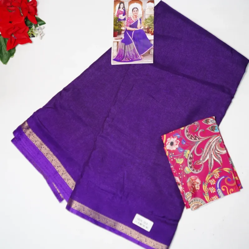 Mysoure Georgette With kalamkari Blouse -MB427(426) - Image 4
