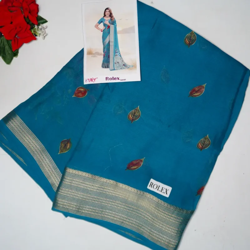 Kalanjali Silk Georget Sarees  -MB431 - Image 3