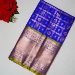 Offer Semi Uppada Checkes Sarees -MB587 - Image 4