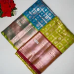 Offer Semi Uppada Checkes Sarees -MB587
