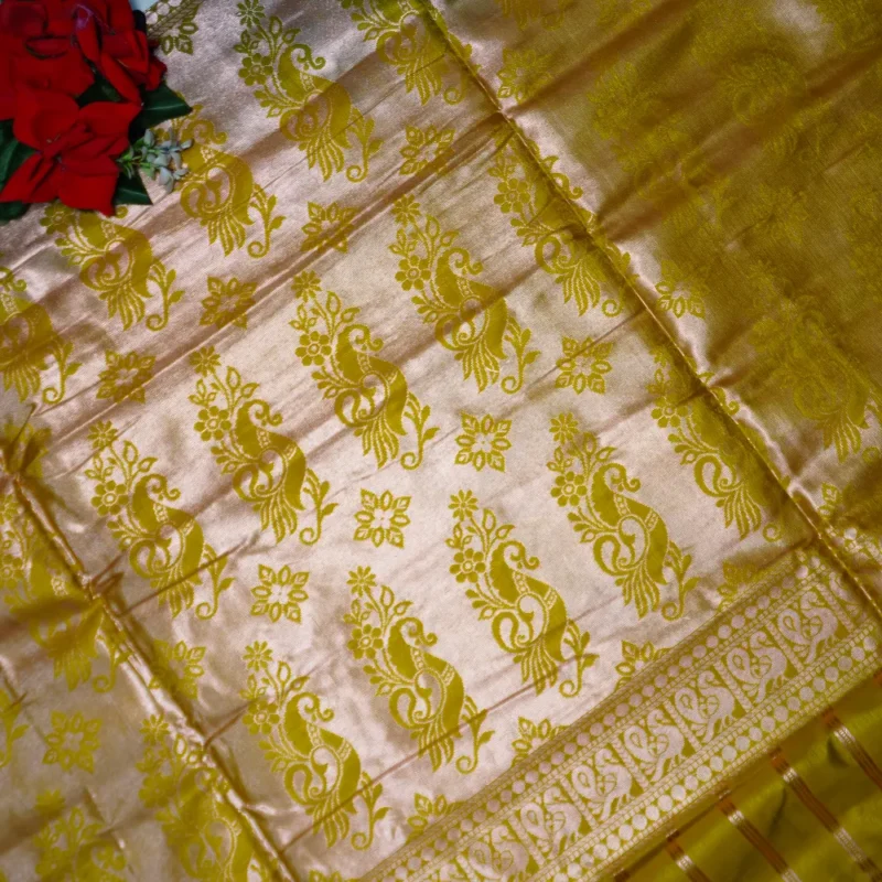 Offer Semi Uppada Checkes Sarees -MB587 - Image 2