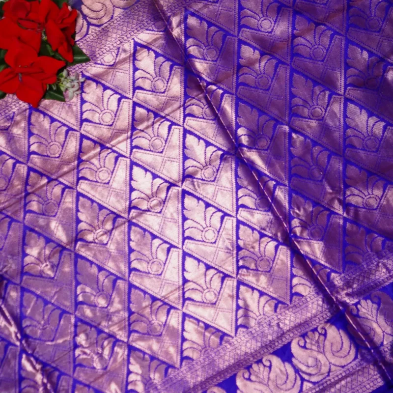 Semi Uppada Pattu With Pochampalli Border Sarees -MB589 - Image 3