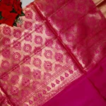 Offer Semi Uppada Checkes Sarees -MB591 - Image 3