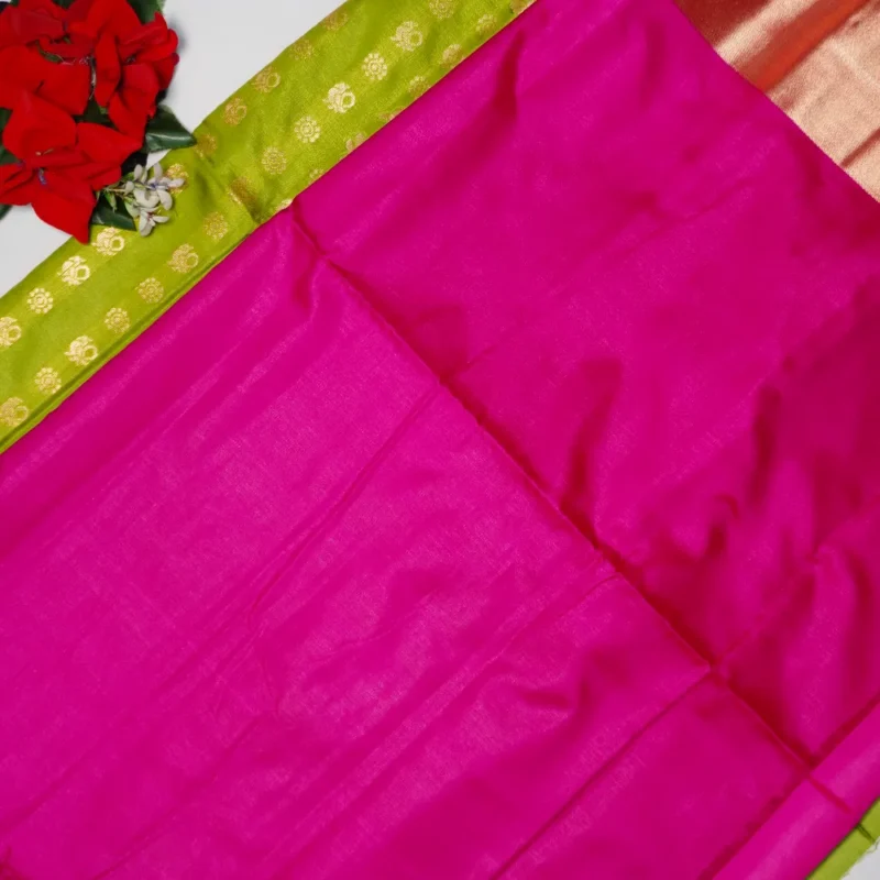 Offer Semi Uppada Checkes Sarees -MB591 - Image 2