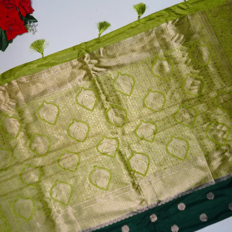 Pure Russian Crape Opposite Boarder Sarees -MB603 - Image 2