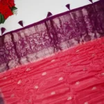 Pure Russian Crape Opposite Boarder Sarees -MB604 - Image 2