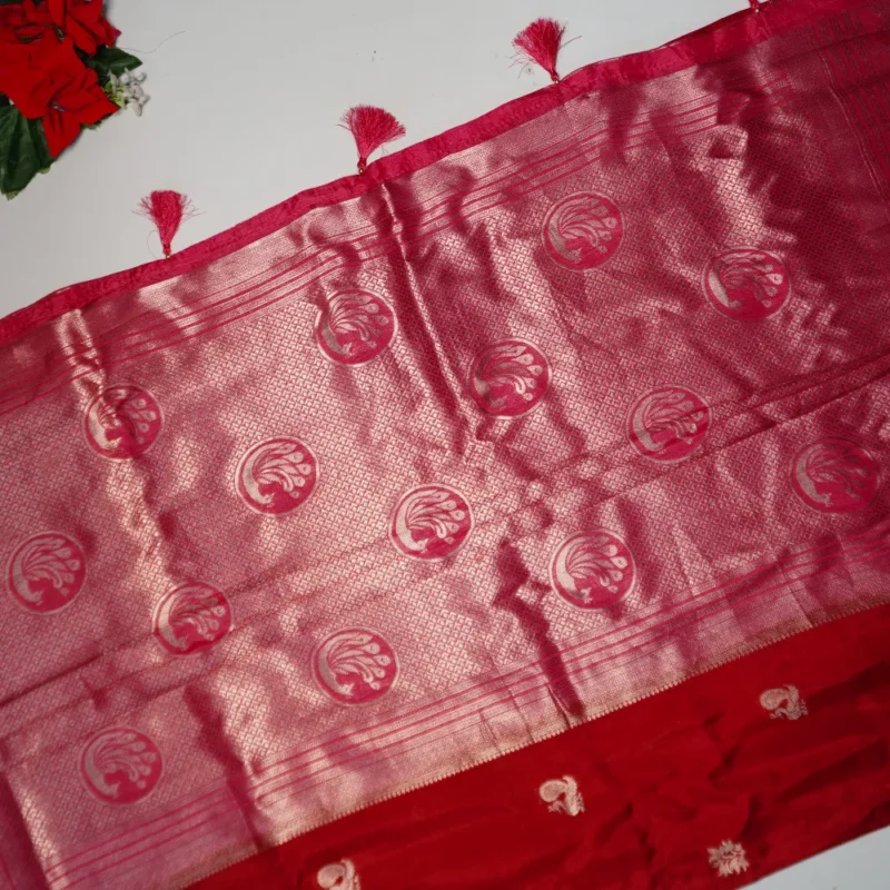 Pure Russian Crape Opposite Boarder Sarees -MB605 - Image 2