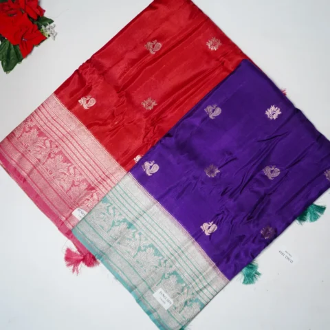 Pure Russian Crape Opposite Boarder Sarees -MB605