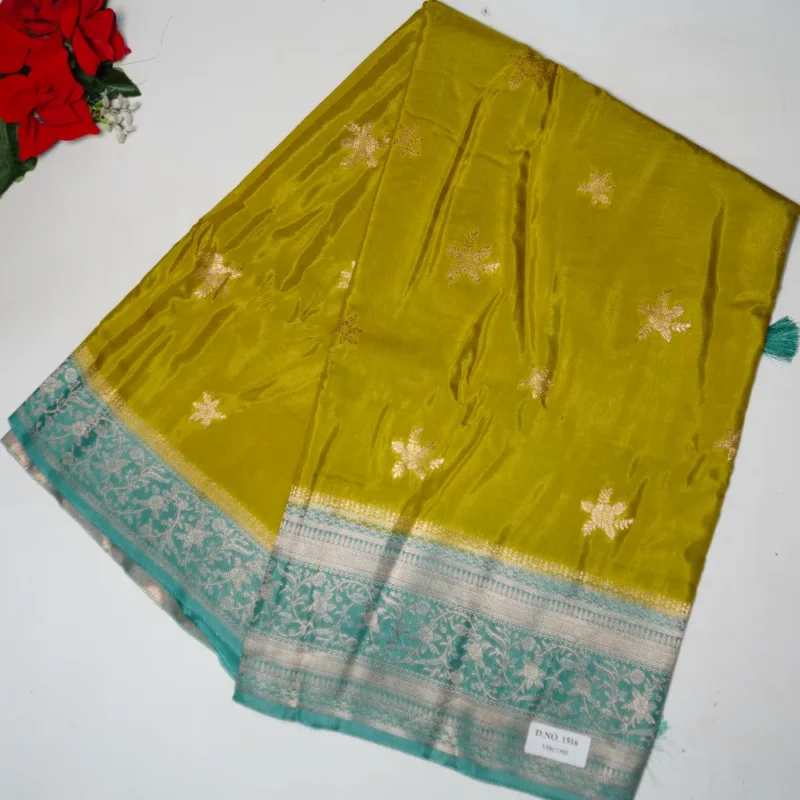 Pure Russian Crape Opposite Boarder Sarees -MB606 - Image 4