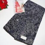 Insta Trendy Real Mirror Work Sarees-MB781(Black)