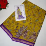 Kalanjali silk Georgette Yellow Special-MB803