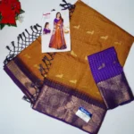 Golden Special Checks Marshmellow Sarees -MB805(preebooking 5th sep dispatch)