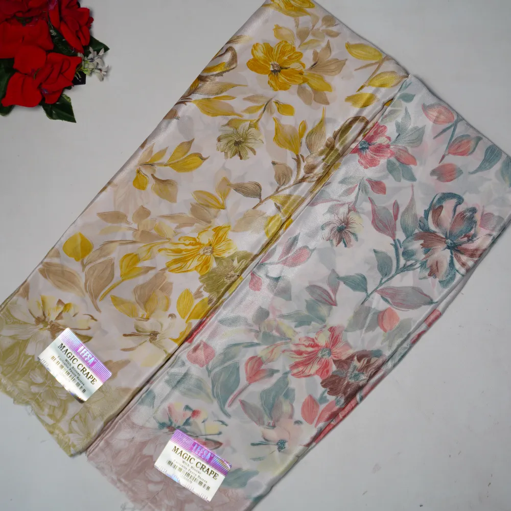 838 (7) Pure Punam Crape Georget Sarees -838(839) - Image 1