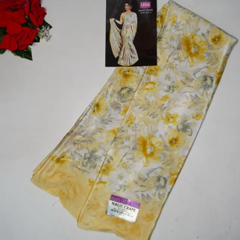 Pure Punam Crape Georget Sarees -MB839 - Image 2