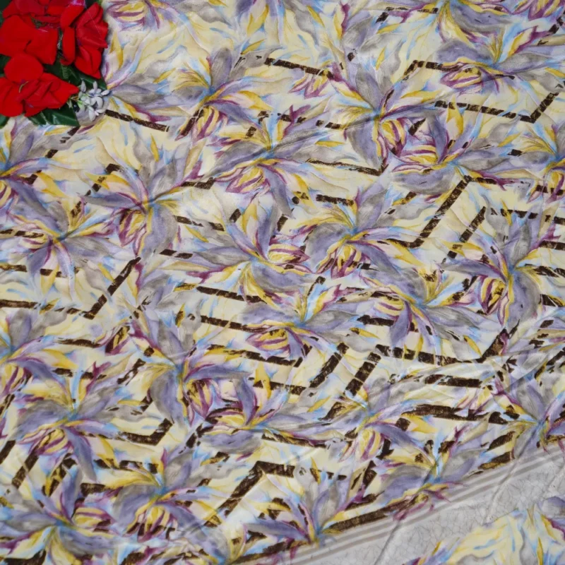 Pure Punam Crape Georget Sarees  -MB841(839) - Image 4