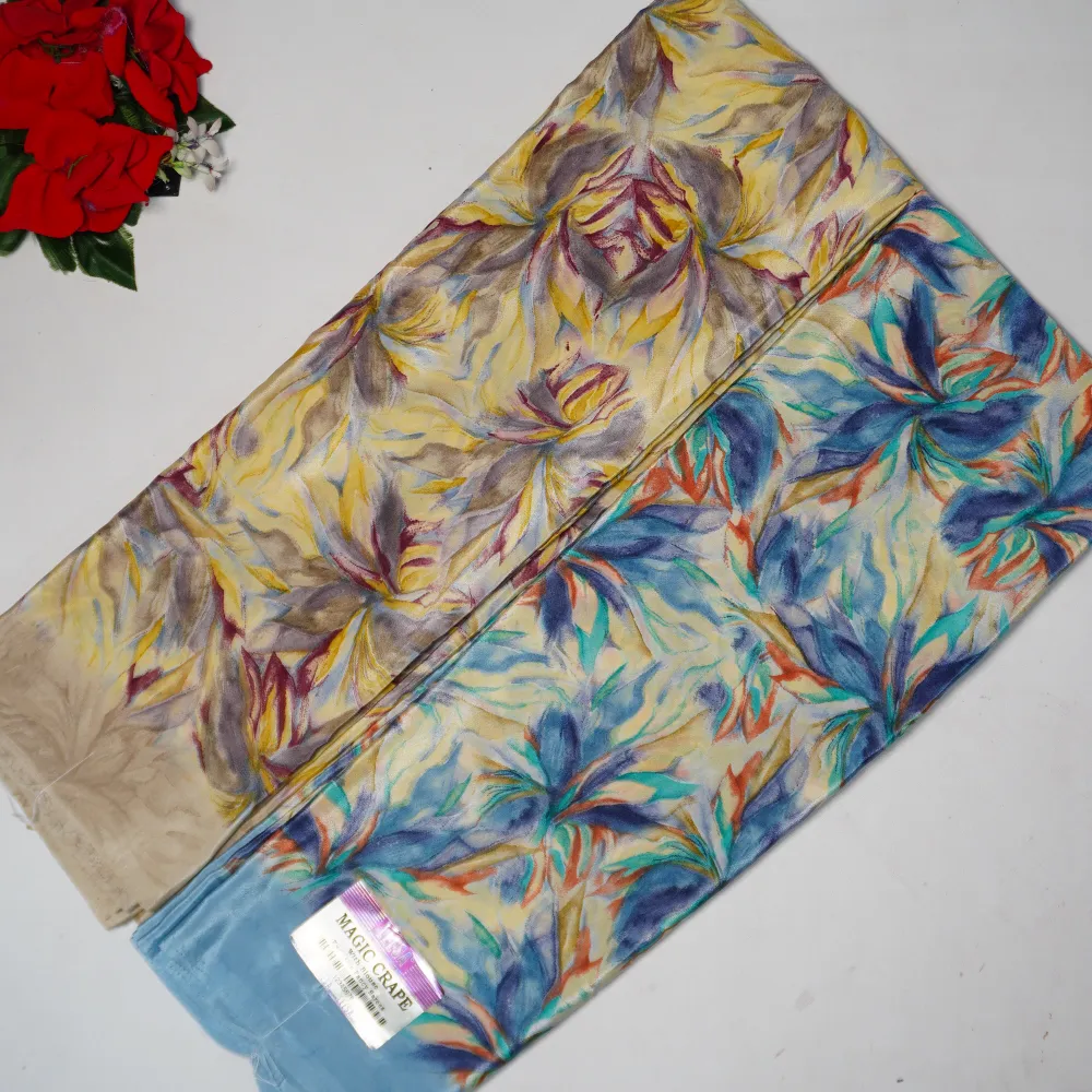841 (6) Pure Punam Crape Georget Sarees -MB841(839) - Image 1