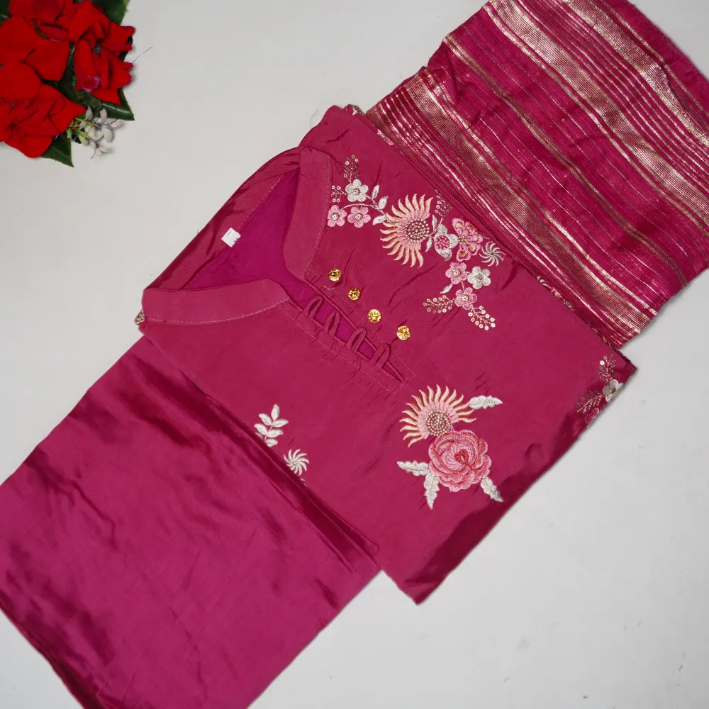 908 (2) Roman Silk Pary ware Dresses-MB908 - Image 1