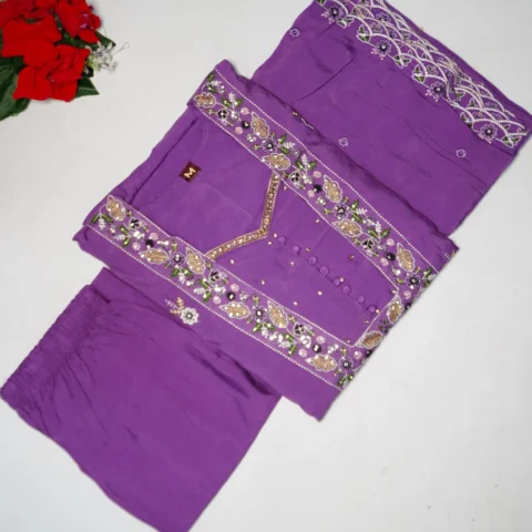 Pure Mal Chanderi Work Dresses -MB913(M-Xxl)