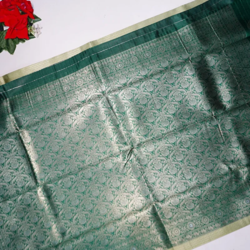 Kanjevaram Pattu With Small Checkes-MB600 - Image 2